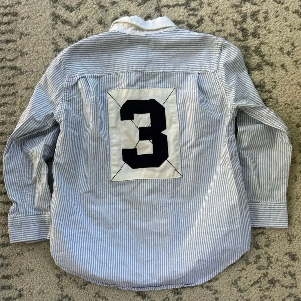 Ralph Lauren Big Pony Striped Oxford Shirt #3 Size 6
